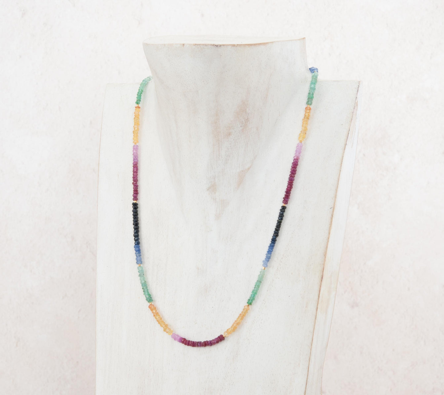 Dainty Precious Gemstone Necklace (Ruby, Emerald and Blue, Pink & Yellow Sapphire)