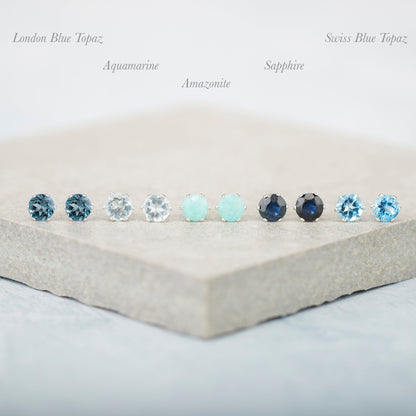 Dainty Garnet Stud Earrings