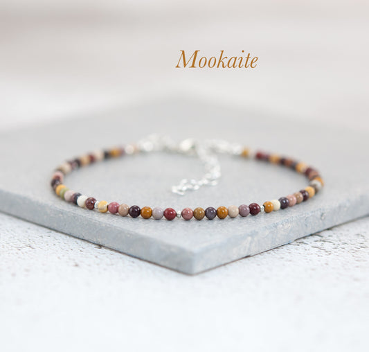 Dainty Mookaite Gemstone Bracelet