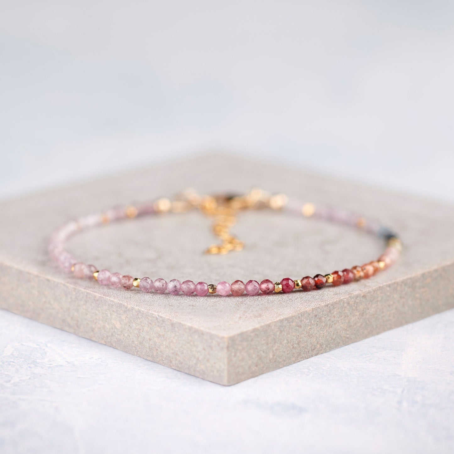 Dainty Multicolour Spinel Gemstone Bracelet (AA Grade)