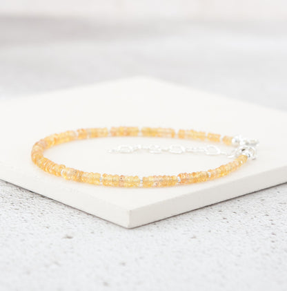 Dainty Golden Sapphire Bracelet