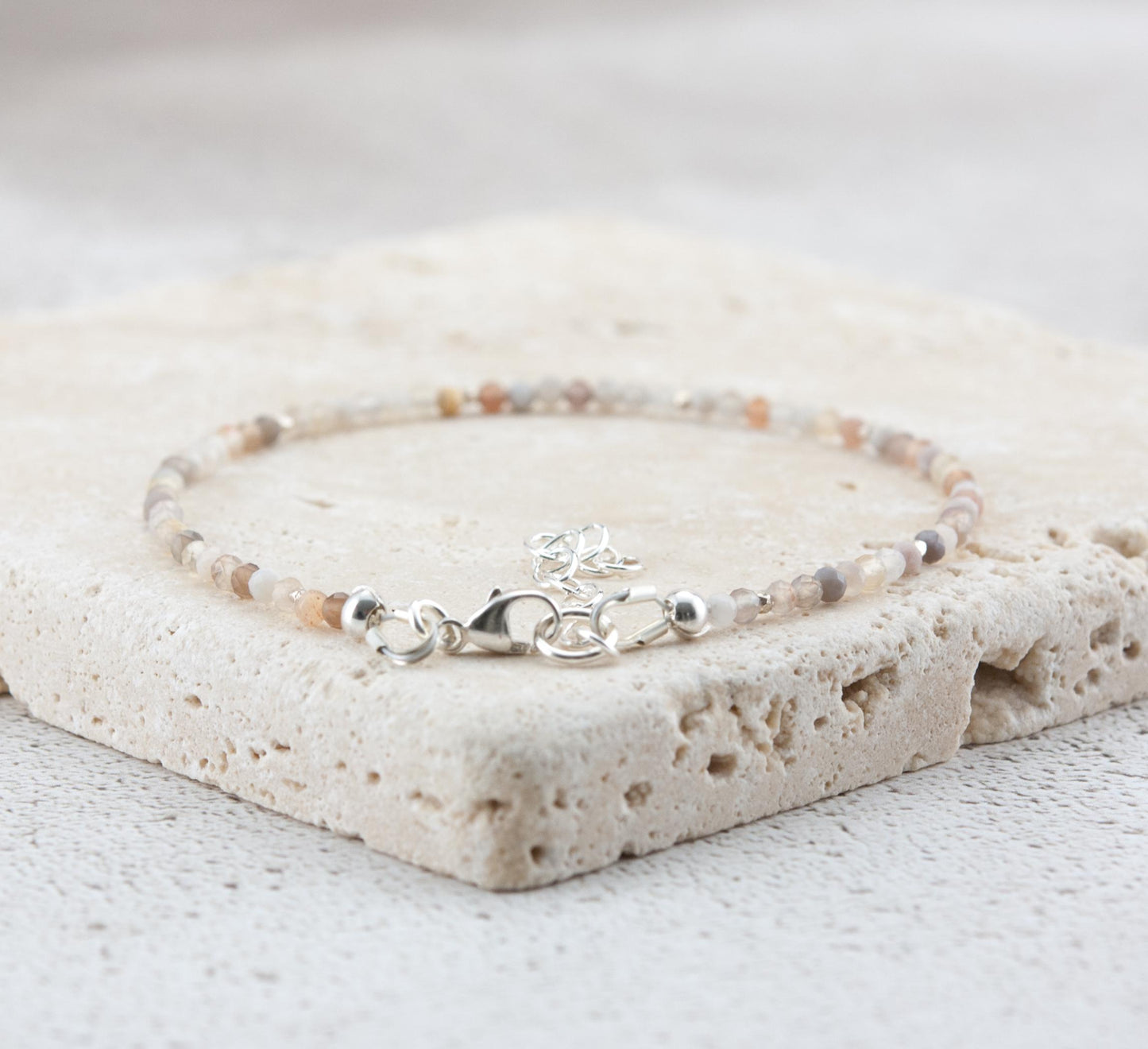 Dainty Botswana Agate Gemstone Bracelet