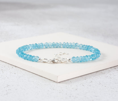 Blue Topaz Gemstone Bracelet