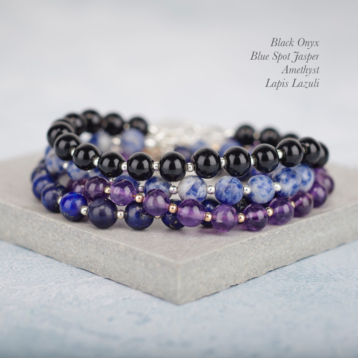 Blue Spot Jasper Gemstone Bracelet
