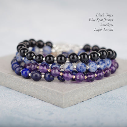 Blue Spot Jasper Gemstone Bracelet