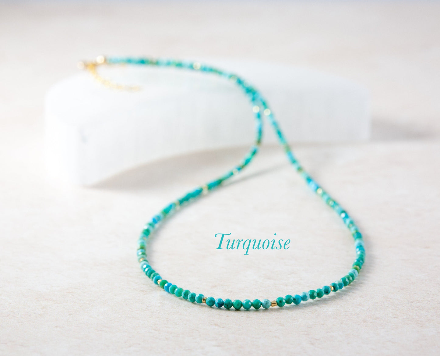 Dainty Turquoise Gemstone Necklace