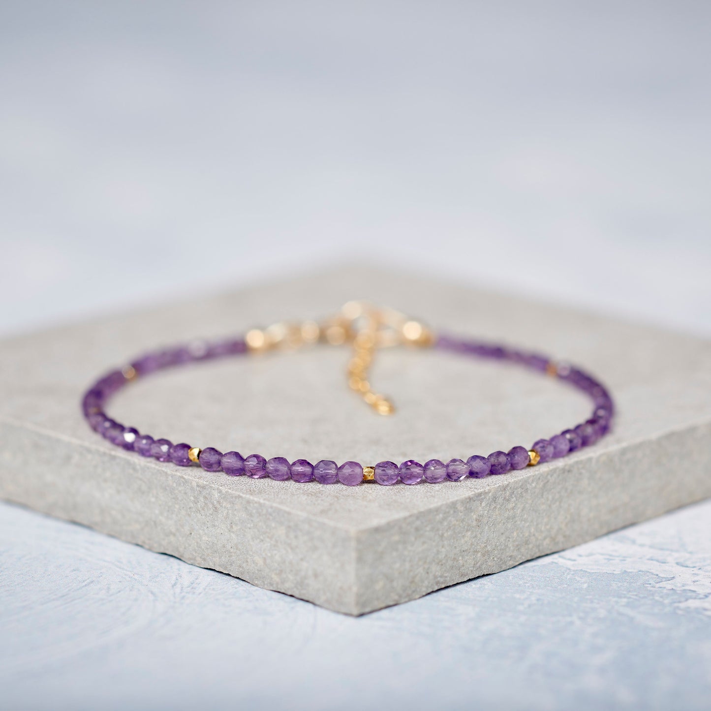 Dainty Amethyst Gemstone Necklace
