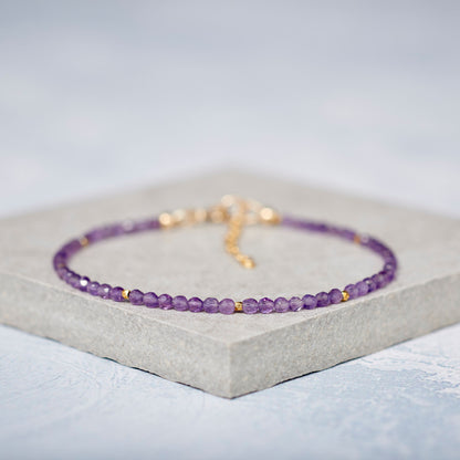 Dainty Amethyst Gemstone Necklace