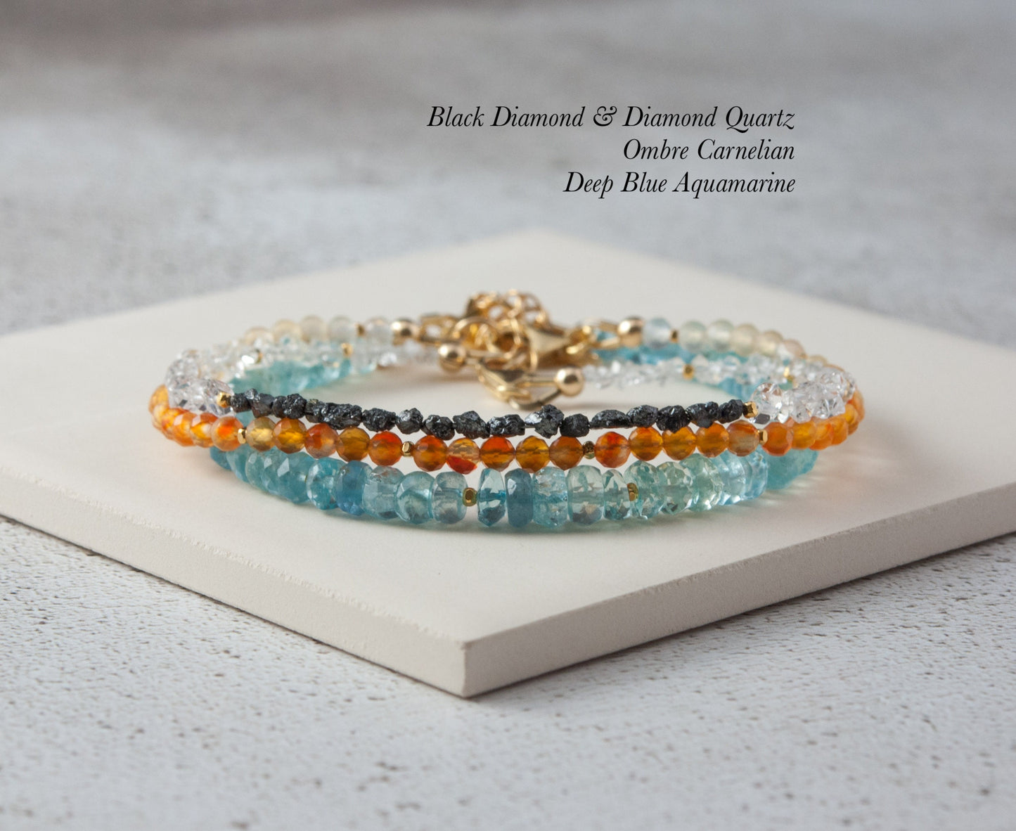 Dainty Ombre / Shaded Carnelian Bracelet
