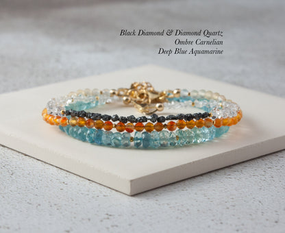 Dainty Ombre / Shaded Carnelian Bracelet