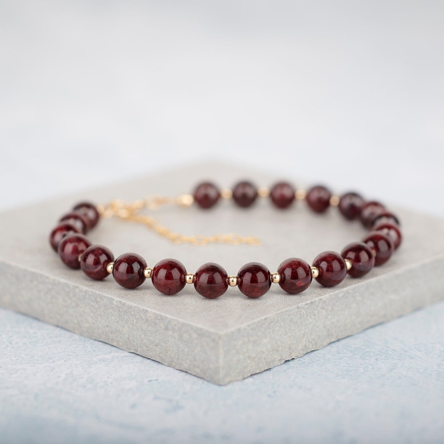 Red Garnet Gemstone Bracelet