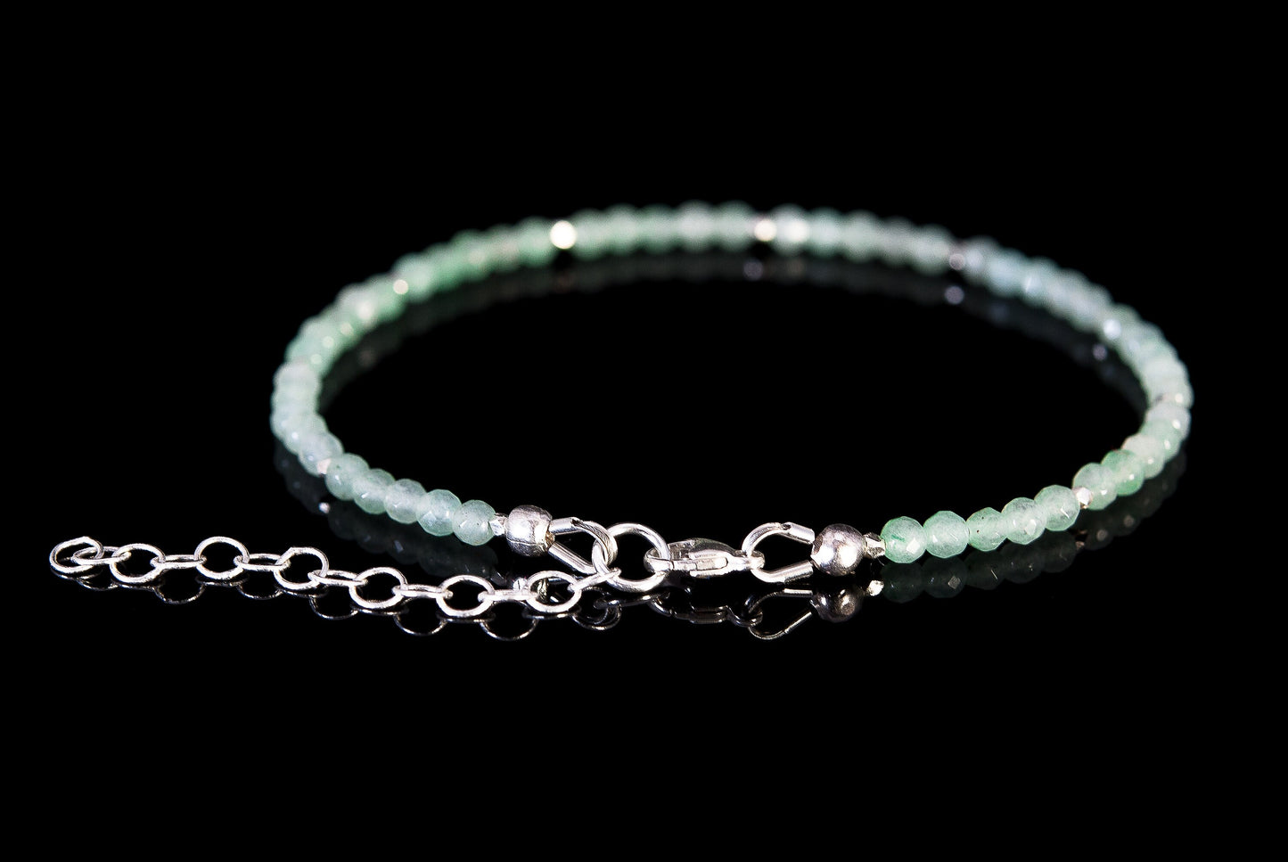 Dainty Green Aventurine Gemstone Bracelet