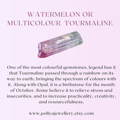 Dainty Multicolour Tourmaline Gemstone Bracelet