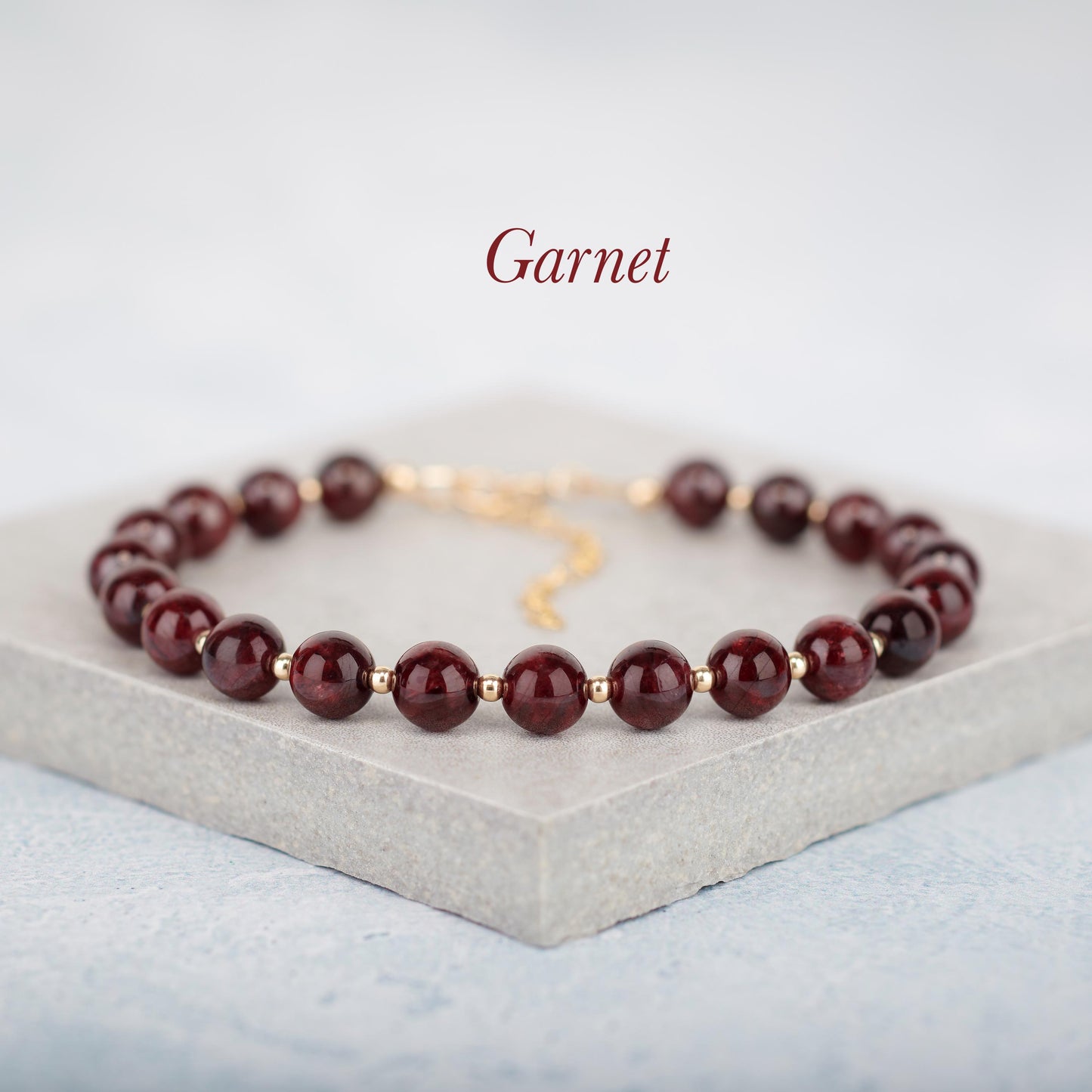 Red Garnet Gemstone Bracelet