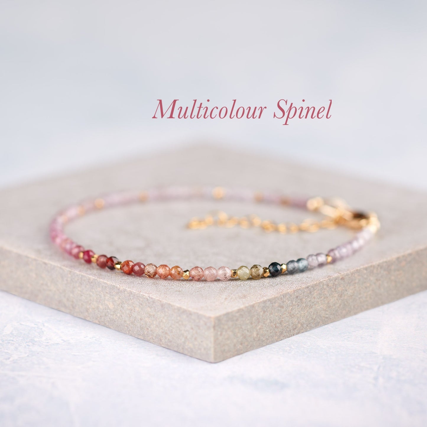 Dainty Multicolour Spinel Gemstone Bracelet (AA Grade)
