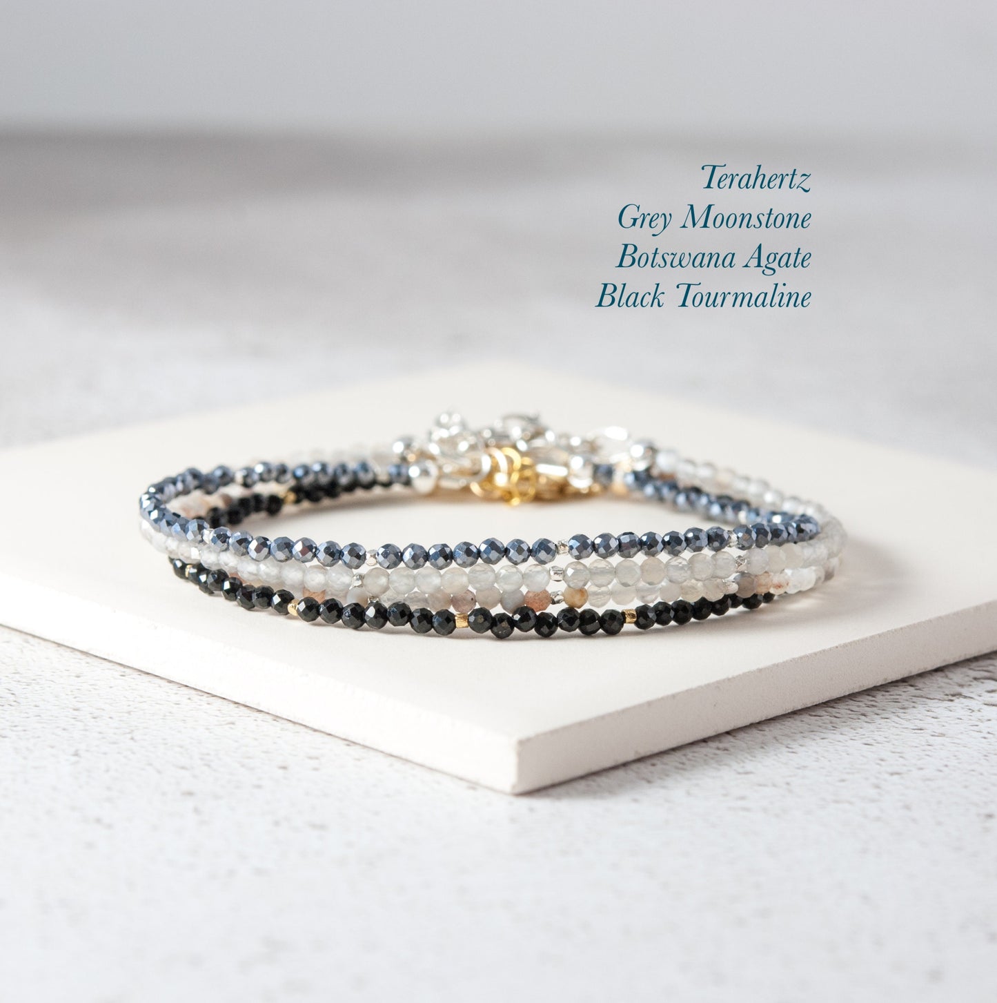 Dainty Botswana Agate Gemstone Bracelet
