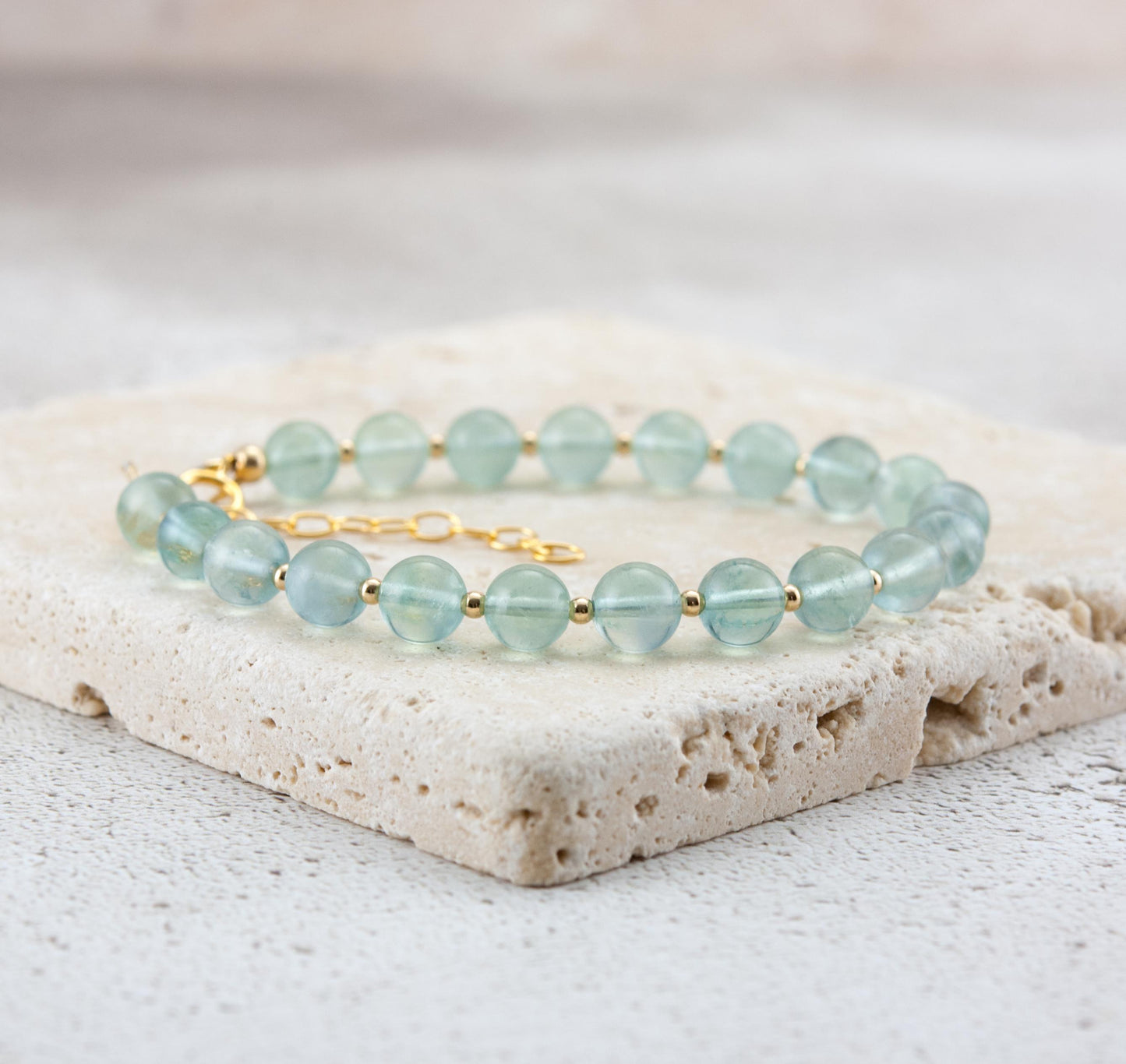 Blue Fluorite Rare Gemstone Bracelet