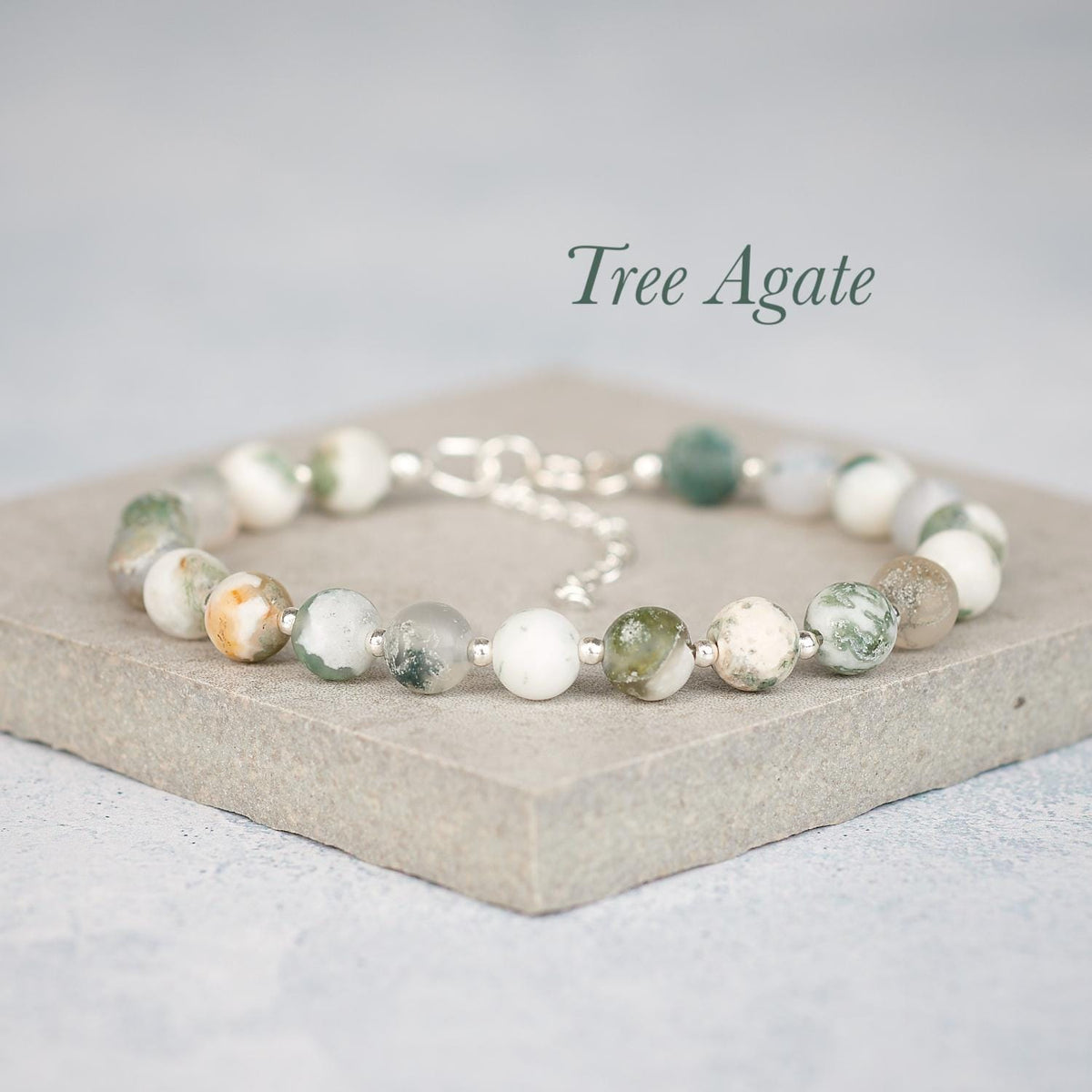 Tree Agate Gemstone Bracelet