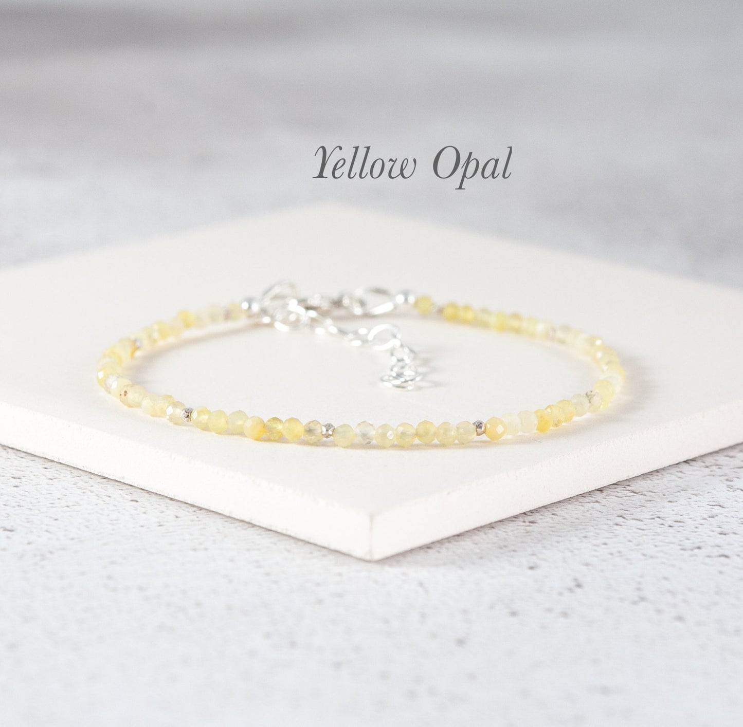 Dainty Yellow Opal Bracelet (AAA Grade)