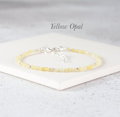 Dainty Yellow Opal Bracelet (AAA Grade)
