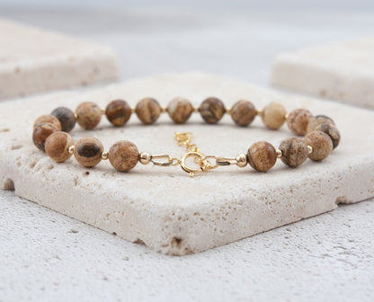 Picture Jasper Gemstone Bracelet