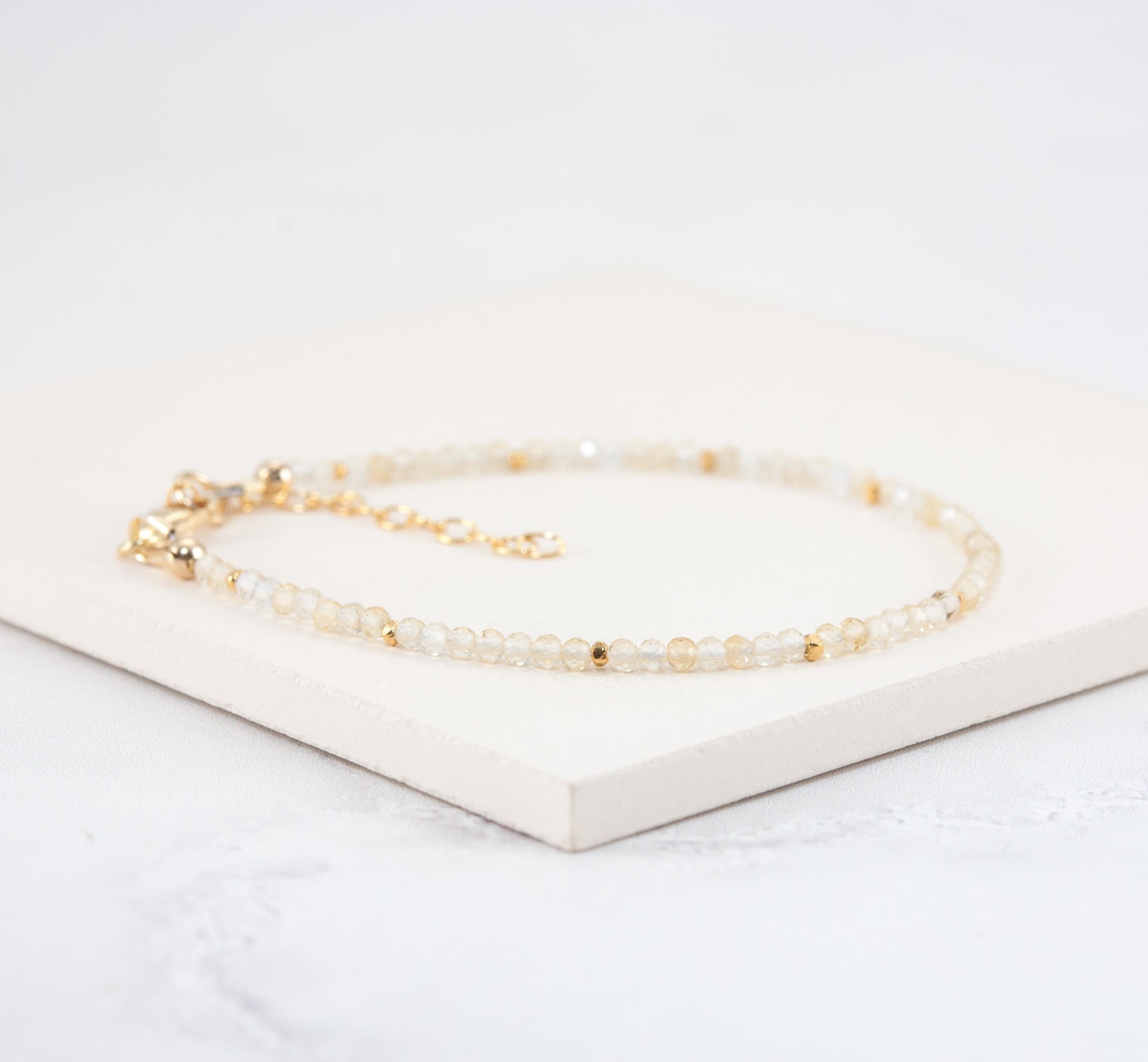 Dainty Citrine Gemstone Bracelet