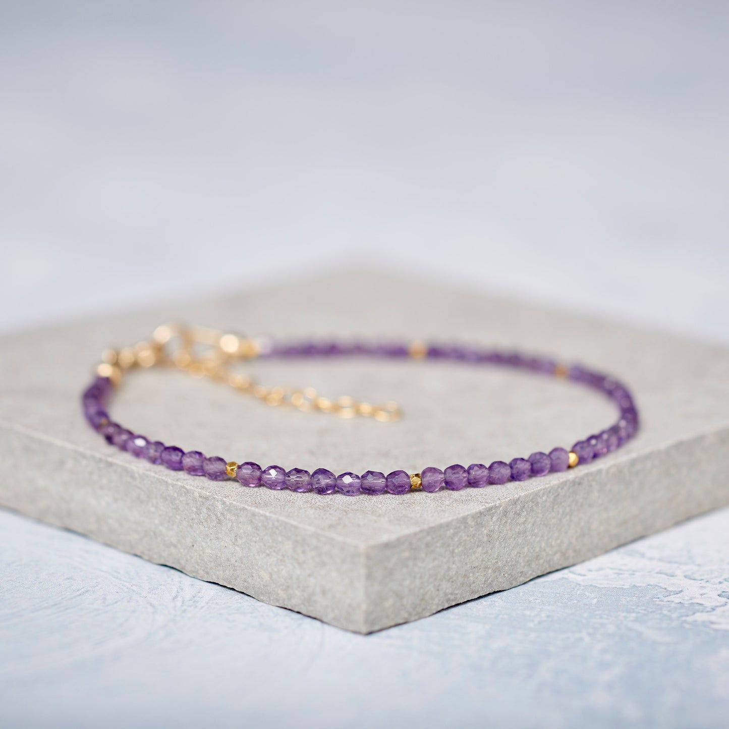 Amethyst Dainty Gemstone Bracelet