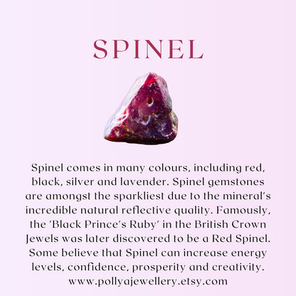 Dainty Black Spinel Gemstone Stud Earrings