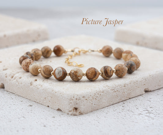 Picture Jasper Gemstone Bracelet