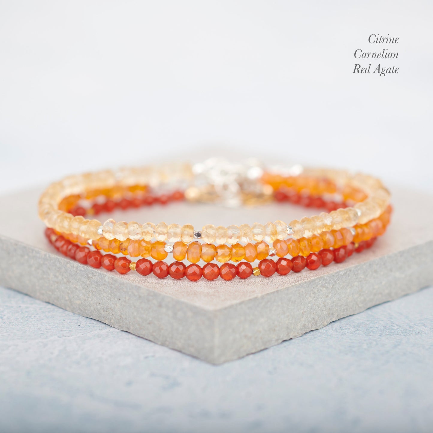 Dainty Carnelian Gemstone Bracelet