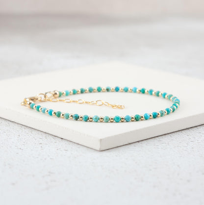 Dainty Turquoise Gemstone Bracelet