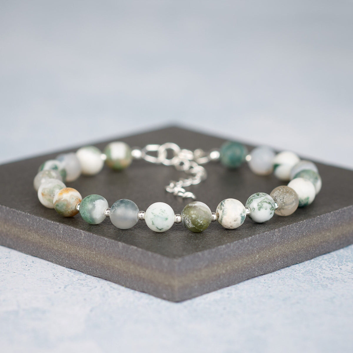 Tree Agate Gemstone Bracelet