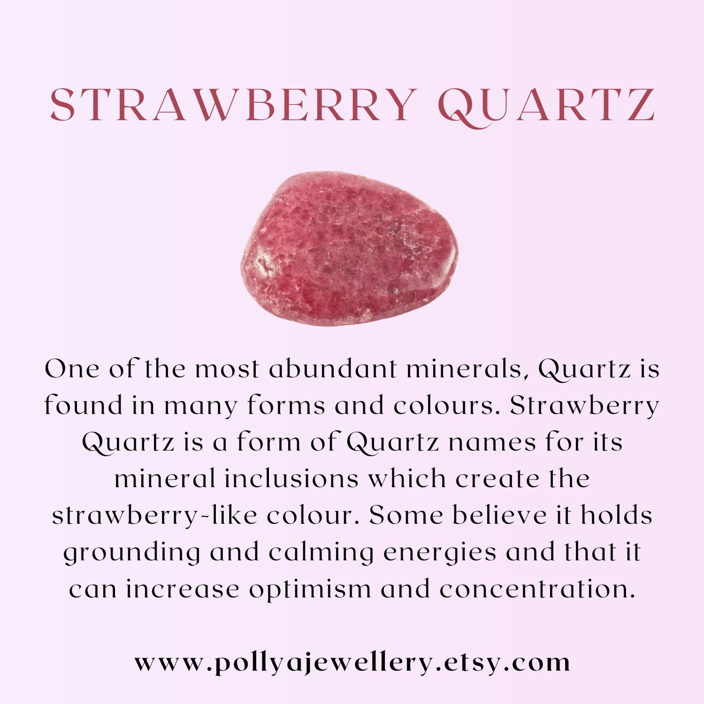 Dainty Strawberry Quartz Gemstone Bracelet