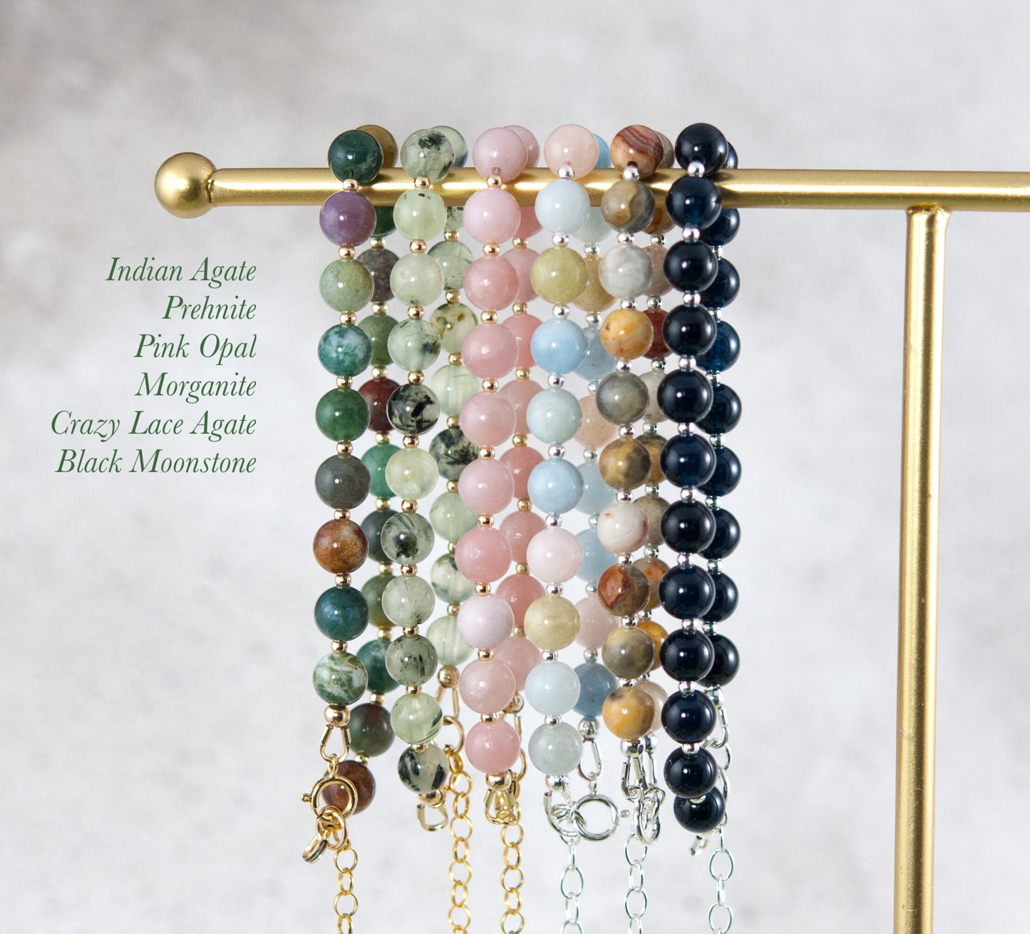 Morganite / Aquamarine Gemstone Bracelet