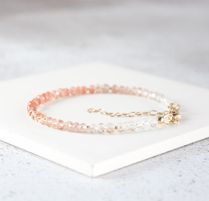 Dainty Sunstone Gemstone Bracelet(AA Grade)