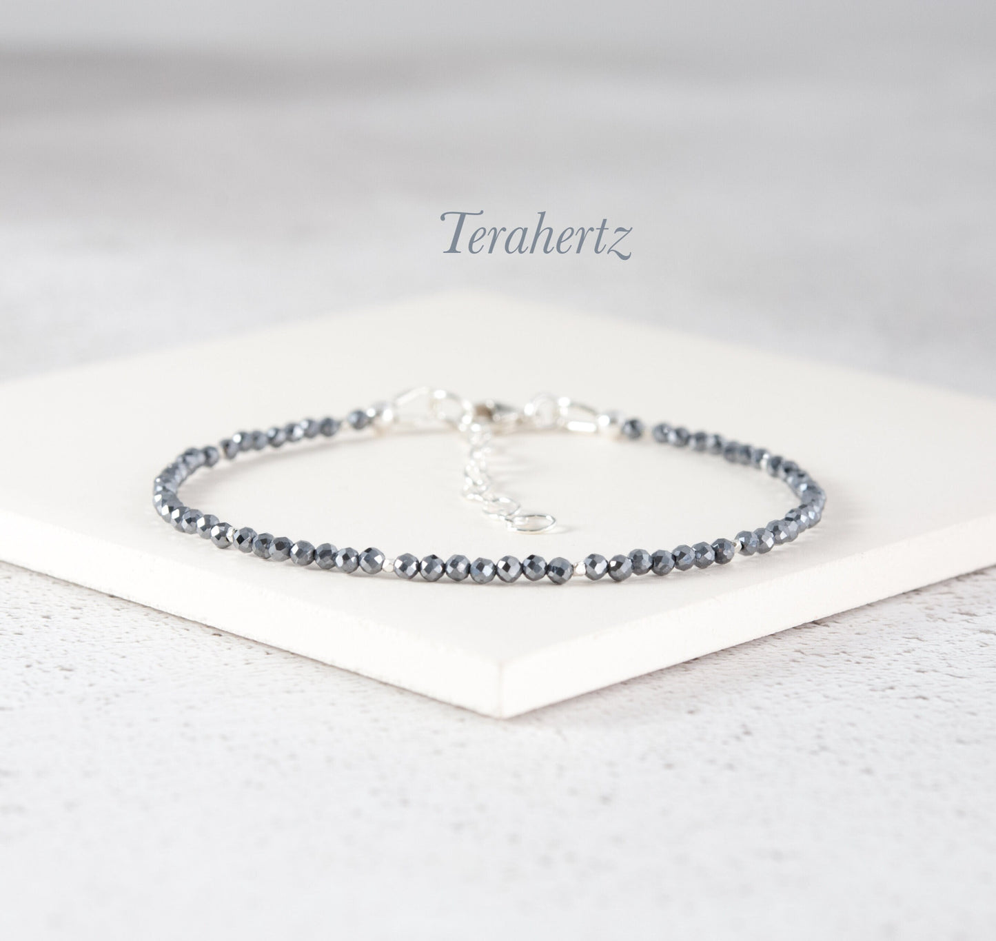Dainty Terahertz Gemstone Bracelet