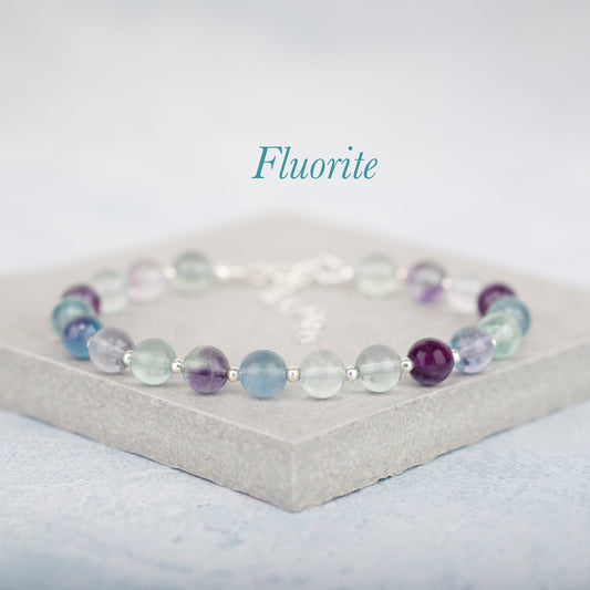 Fluorite Gemstone Bracelet
