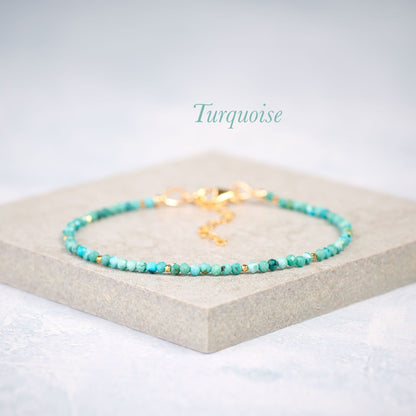 Turquoise Dainty Gemstone Bracelet