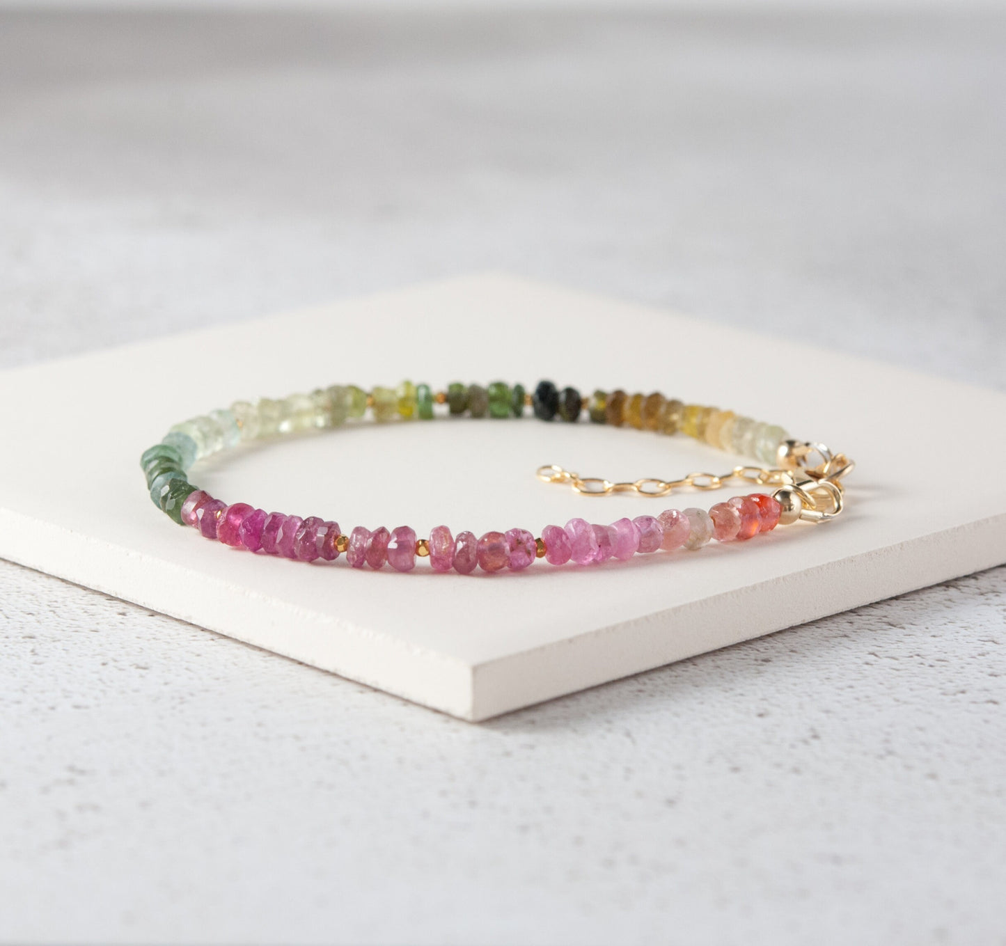 Dainty Tourmaline Gemstone Bracelet