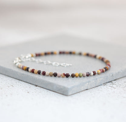 Dainty Mookaite Gemstone Bracelet