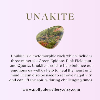 Dainty Unakite Gemstone Bracelet