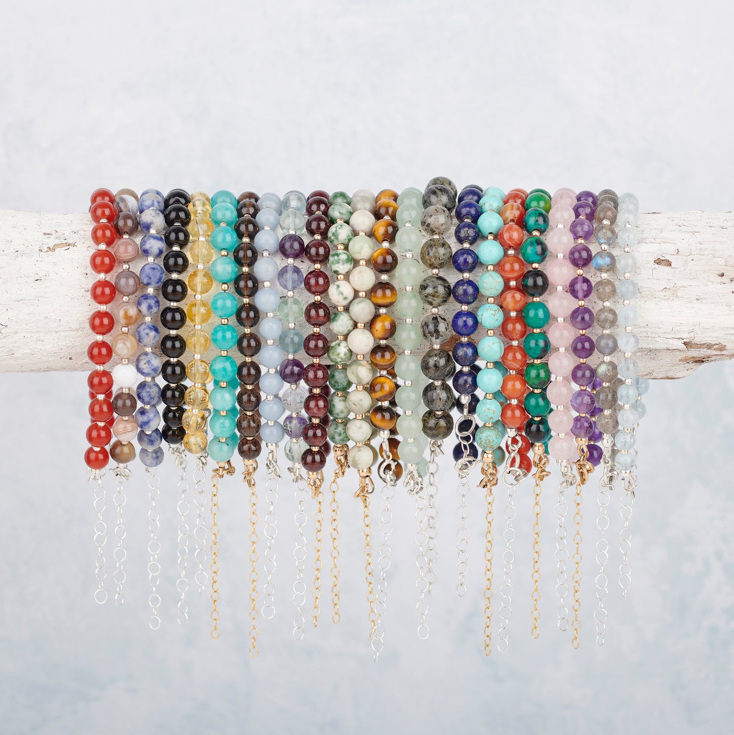 Morganite / Aquamarine Gemstone Bracelet