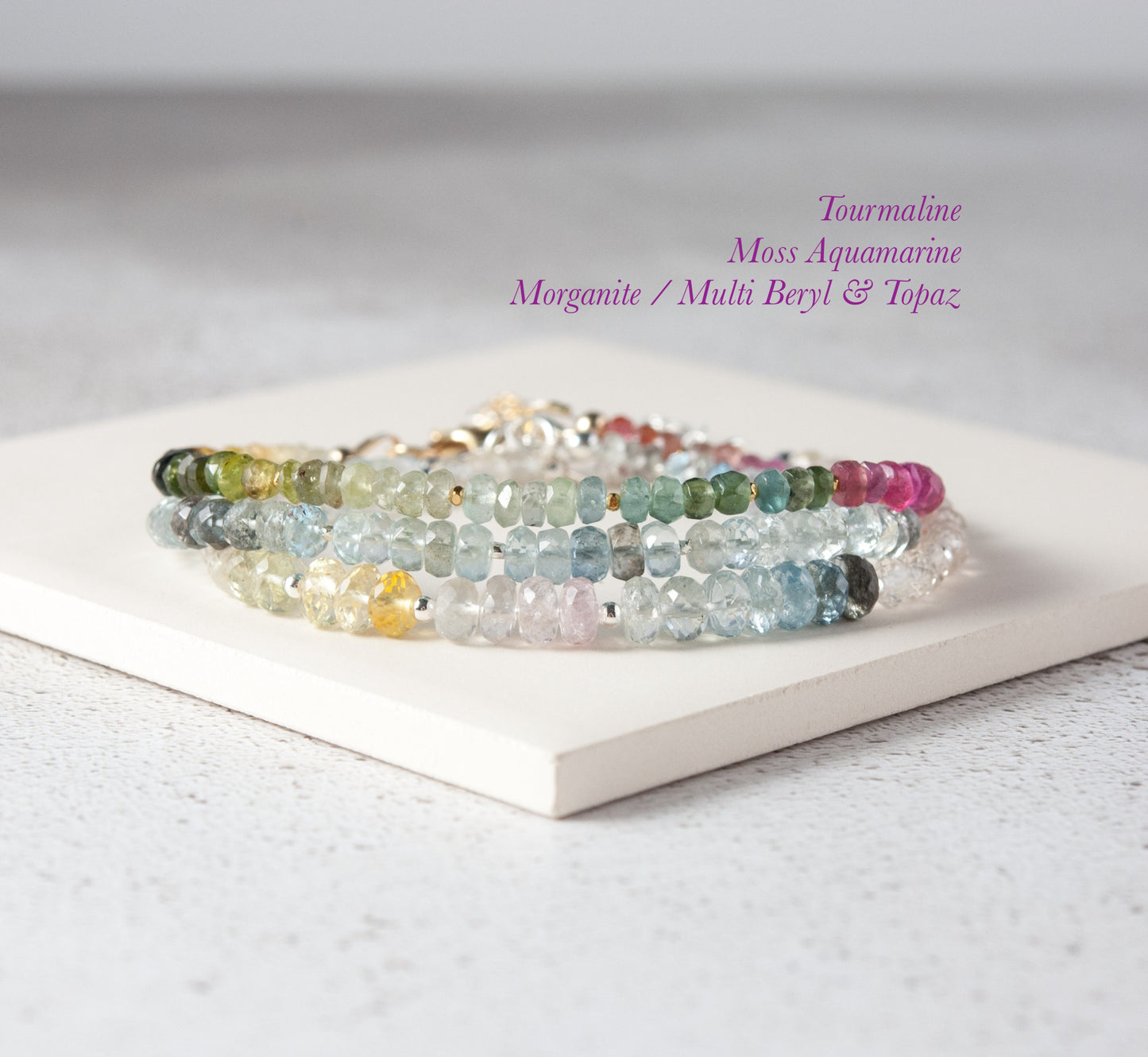Dainty Tourmaline Gemstone Bracelet