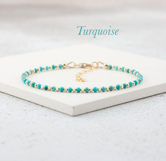 Dainty Turquoise Gemstone Bracelet