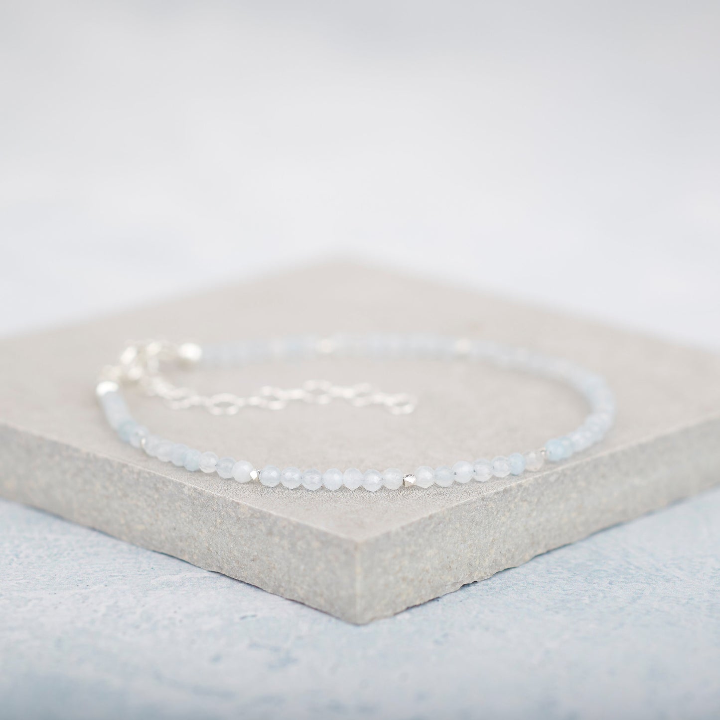 Dainty Chalcedony Gemstone Bracelet