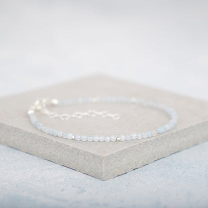 Dainty Chalcedony Gemstone Bracelet