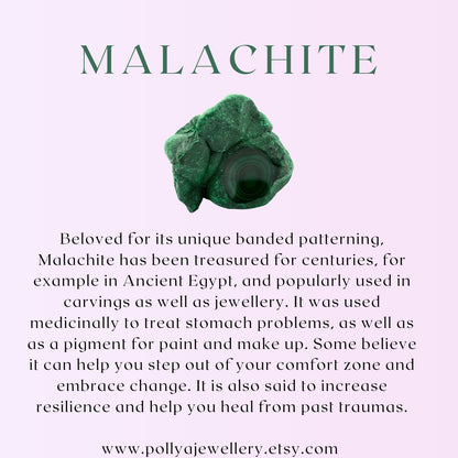 Dainty Malachite Gemstone Bracelet