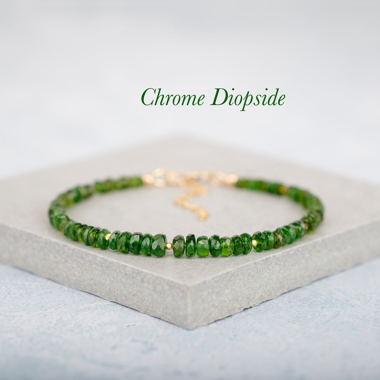 Chrome Diopside Gemstone Bracelet