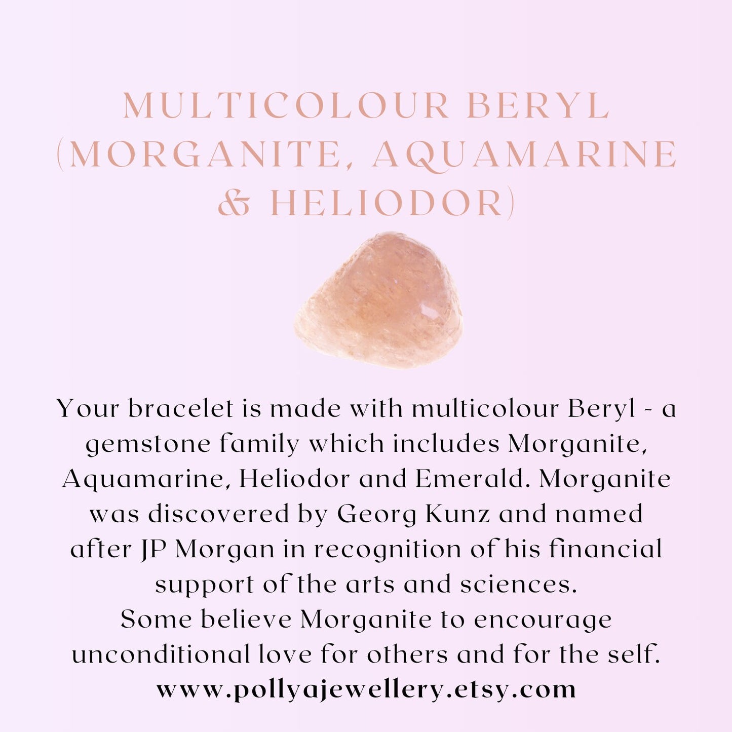 Morganite / Aquamarine Gemstone Bracelet