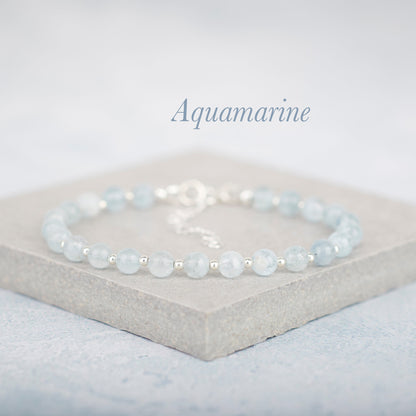 Aquamarine Gemstone Bracelet